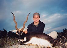 Kyle Reid with Trophy Blackbuck